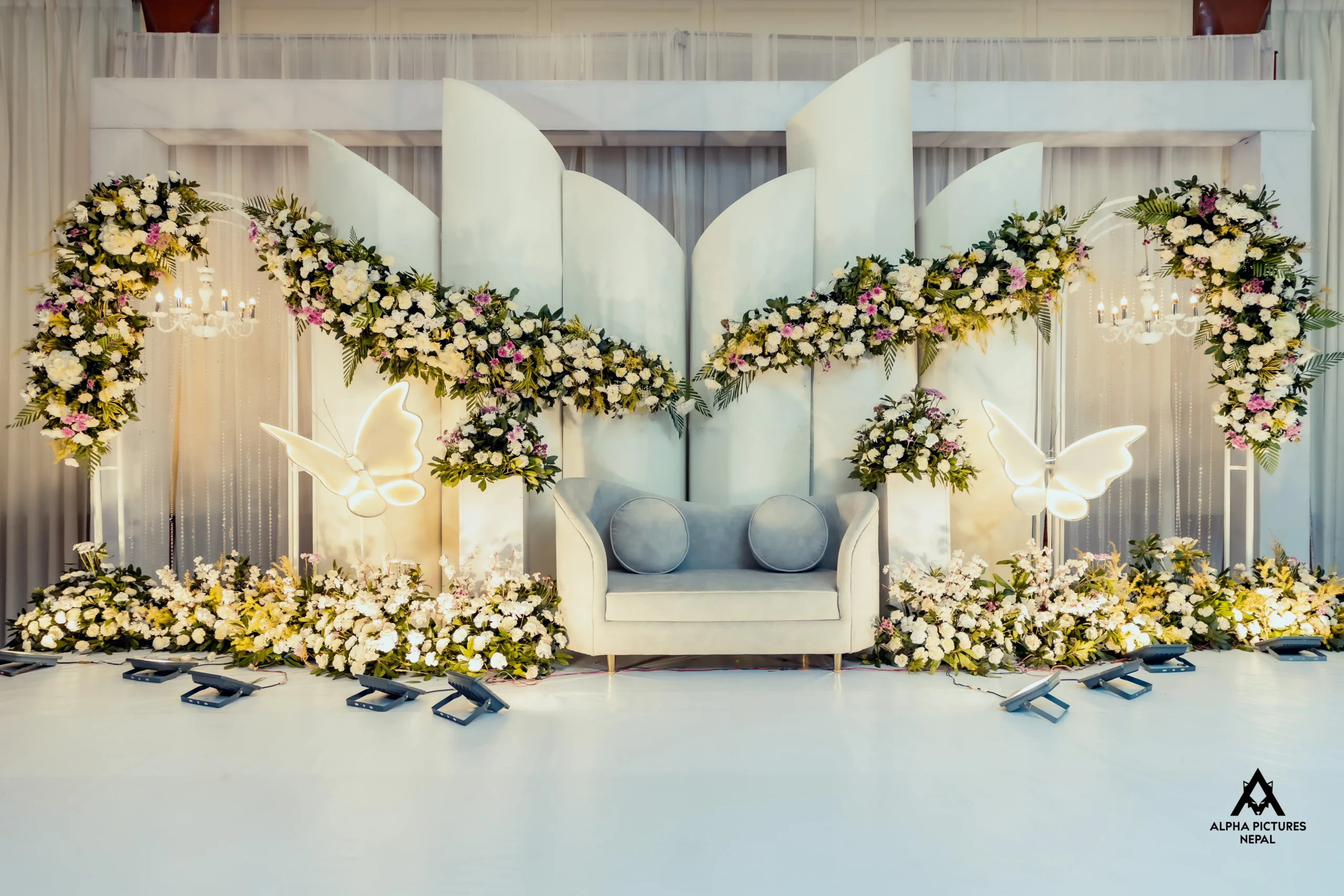 Floral installation created by Garima Florist & Events