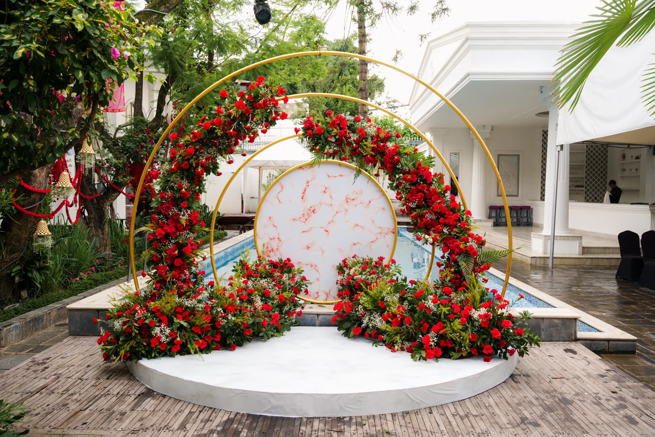 Wedding installation created by Garima Florist & Events