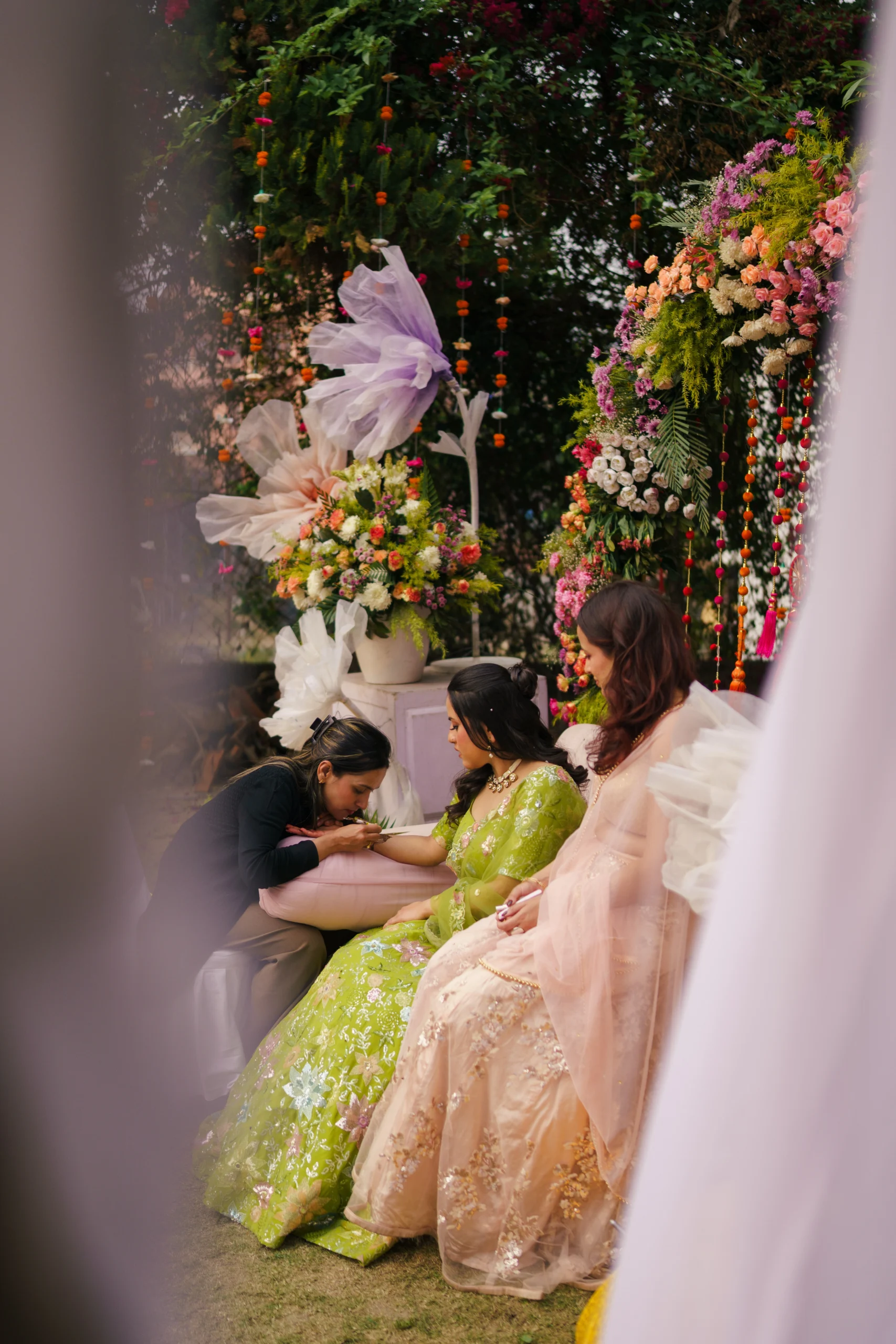 Mehendi celebration decor by Garima Florist & Events in Nepal